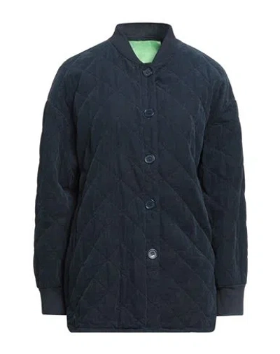 Lou Lou Belle Ville Paris Woman Jacket Midnight Blue Size Onesize Cotton, Polyester