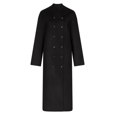 Lou Lou De Saison Amory Double-breasted Coat In Black