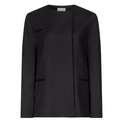 Lou Lou De Saison Bono Asymmetric Welt Pocket Jacket In Black