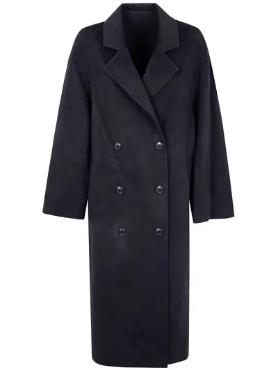 Lou Lou De Saison "borneo" Lds Long Coat In Blue