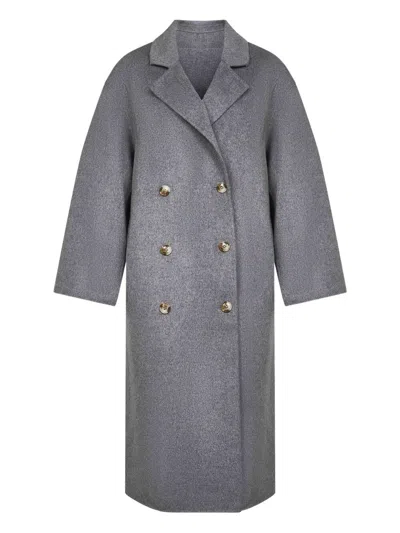 Lou Lou De Saison "borneo" Lds Long Coat In Gray