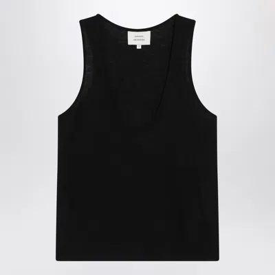 Lou Lou De Saison Canotta Nera In Jersey Di Misto Lana In Black