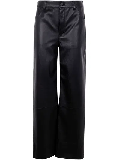 Lou Lou De Saison Figari Leather Pants In Black