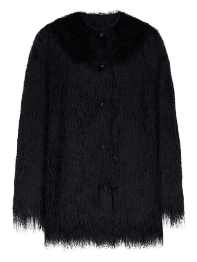 Lou Lou De Saison "filipo" Oval-shaped Coat In Black