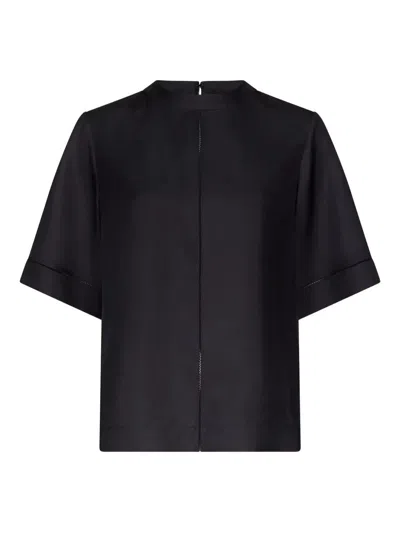 Lou Lou De Saison 'havana' Lace Detailed T-shirt In Black