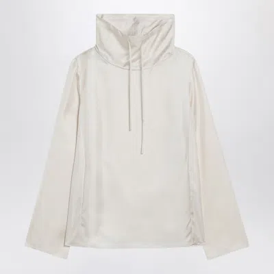 Lou Lou De Saison Ivory Cyna Silk Blouse In White