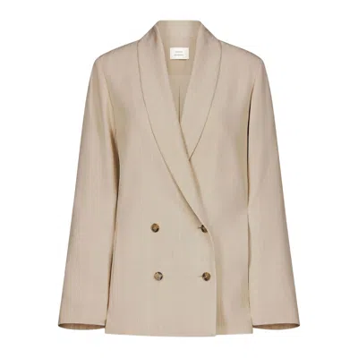 Lou Lou De Saison Minka Double-breasted Blazer In Neutral