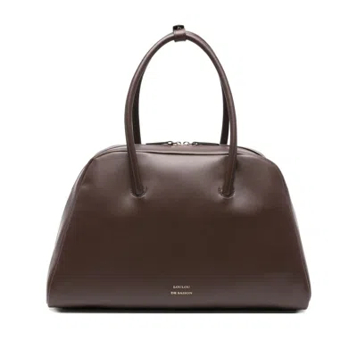 Lou Lou De Saison Leather Tote Bags In Brown