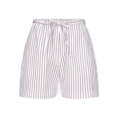 LOULOU DE SAISON LORY STRIPED DRAWSTRING SHORTS