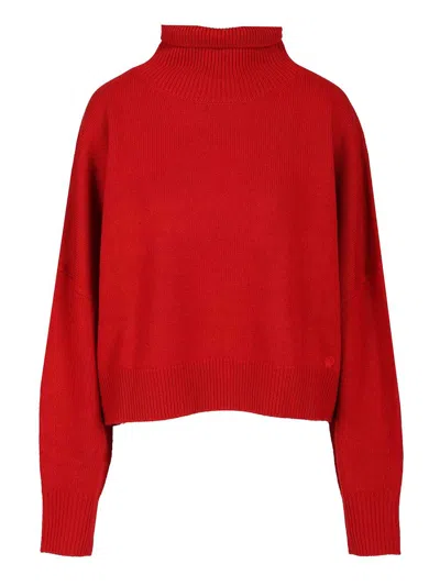 Lou Lou De Saison Luke Stand Collar Sweater Knitwear Red