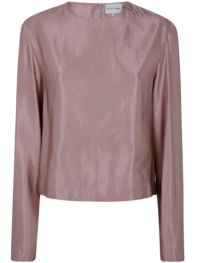Lou Lou De Saison Nino Round Neck Blouse In Pink
