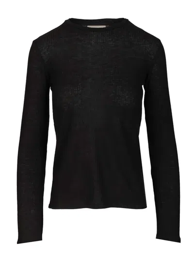 Lou Lou De Saison Ortigia Lds Longsleeve Knitwear Black