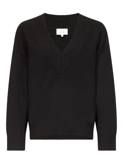 Lou Lou De Saison Sage" Lds V Neck Sweater In Black