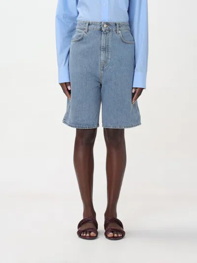 Loulou Studio Short Lou Lou Studio Woman Color Gnawed Blue In Light Blue