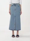 Loulou Studio Rona Skirts Light Blue In Gnawed Blue