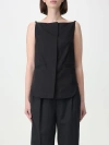 Loulou Studio Mihant Sleeveless Viscose Blend Top In Schwarz