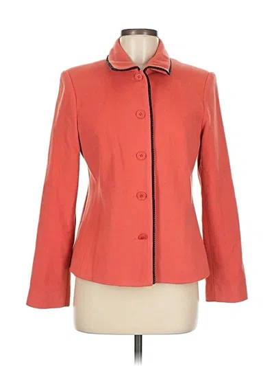 Pre-owned Louben Wool Blazer Jacket In Orange