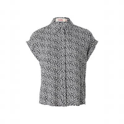 Louche Women's Abinaya Dazzler Print Short Sleeve Shirt - Black