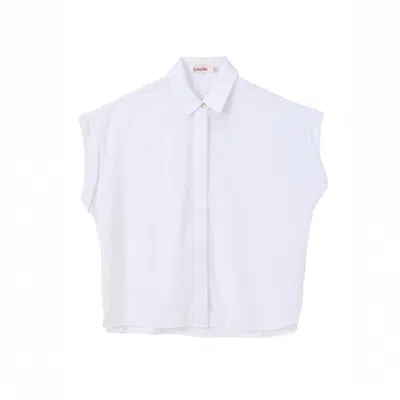 Louche Women's Abinaya Self Spot Short Sleeved Shirt White