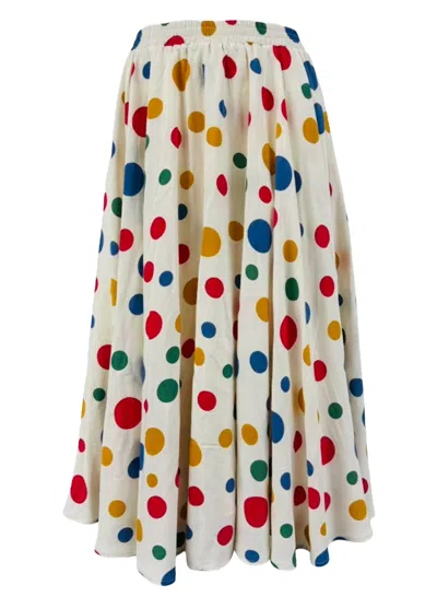 Louche Women's Agatha Dotty Print Circle Midaxi Skirt In Black