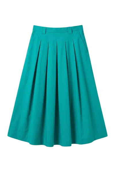 Louche Women's Alexia Recycled Cotton Midaxi Skirt - Sea Green
