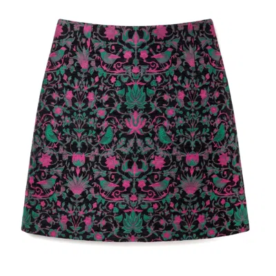 Louche Women's Aubin Belle Plume Jacquard A-line Mini Skirt In Multi
