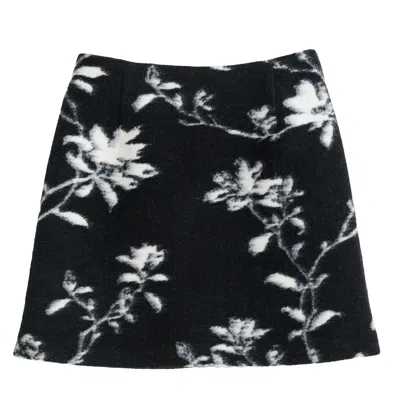 Louche Women's Aubin Power Bloom A-line Mini Skirt - Black & White
