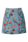 Louche Women's Aubin Tulip Jacquard A-line Mini Skirt - Blue In Blue