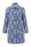 Louche Women's Blue / White Dryden Wedgewood Jacquard Short Coat In Blue/white