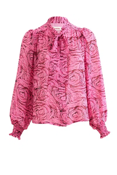 Louche Women's Boo Rosechild Tie Neck Blouse – Pink