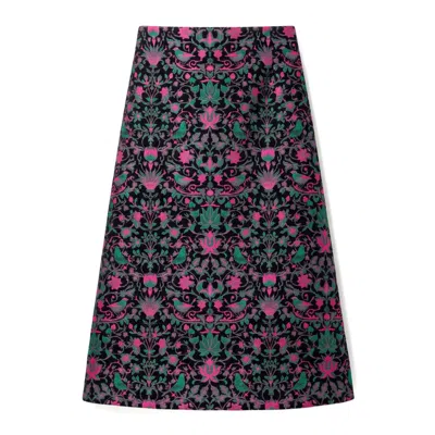 Louche Women's Buffy Belle Plume Jacquard Midi Skirt In Multi