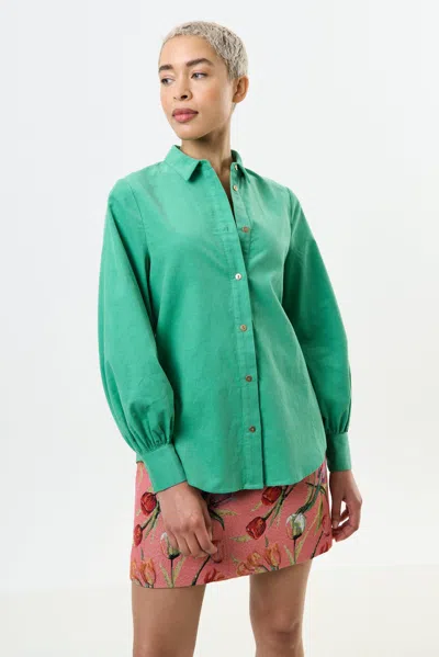 Louche Women's Byron Lightweight Baby Cord Shirt - Green