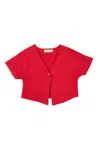 Louche Women's Cloe Linen Mix Extended Shoulder Waistcoat - Red