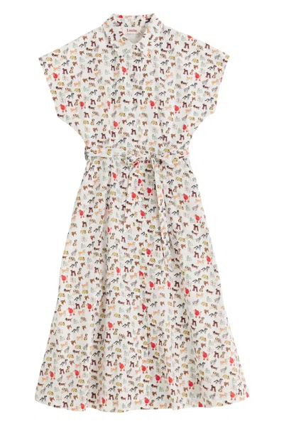 Louche Women's Danica Dogs Day Short Sleeved Shirtdress - Multicolour