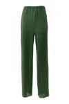 Louche Women's Green Clothide Pleated Wide Leg Trousers - Sage In Green