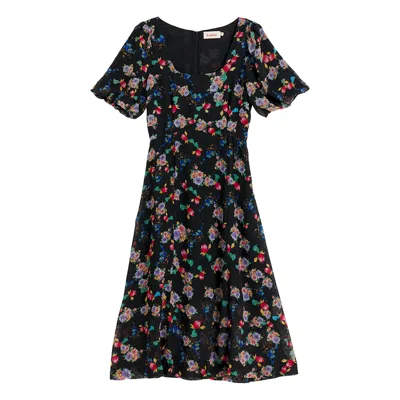 Louche Women's  Nadine Carpathian Florals Print Midi Dress In Black
