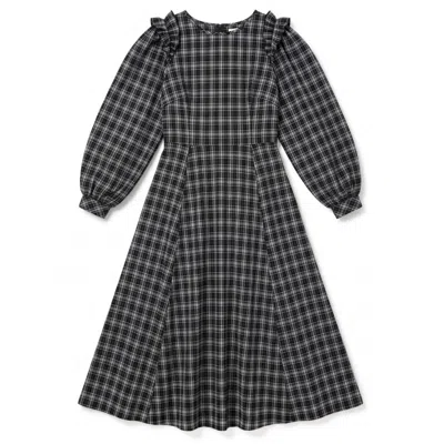 Louche Women's Maisie Shadow Check Long Sleeve Dress - Black & White
