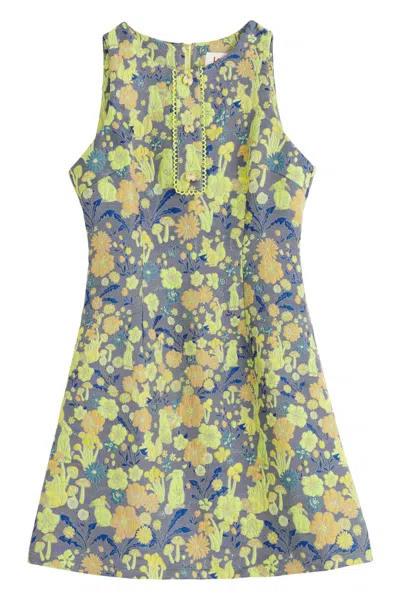 Louche Women's Marcia Fairytale Jacquard A-line Mini Dress - Yellow In Multi