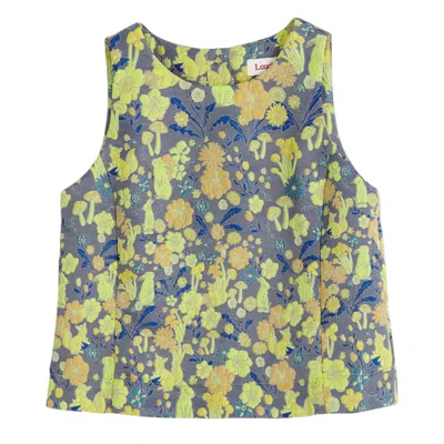 Louche Women's Mea Fairytale Jacquard Sleeveless Top - Yellow In Multi