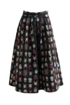 Louche Women's Pasadena Beetlejuice Midi Skirt In Black