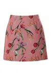 Louche Women's Pink / Purple Aubin Tulip Jacquard A-line Mini Skirt - Pink In Pink/purple