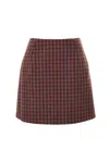 Louche Women's Pink / Purple Aubin Wyoming Check A-line Mini Skirt - Pink In Pink/purple
