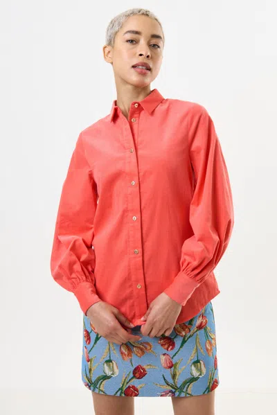 Louche Women's Pink / Purple Byron Lightweight Baby Cord Shirt - Apricot In Pink/purple