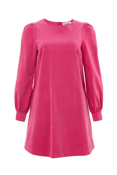 Louche Women's Pink / Purple Didee Baby Cord Mini Dress - Pink In Pink/purple
