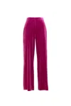Louche Women's Pink / Purple Melvin Velvet Wide Leg Trousers - Pink In Pink/purple