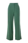 Louche Women's Tilde Linen Mix Wide Leg Trouser - Green In Green