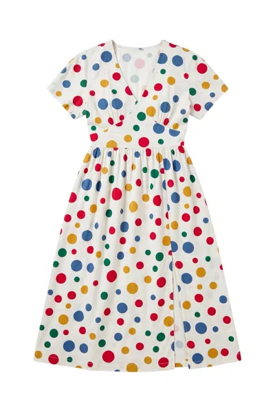 Louche Women's Unity Dotty V-neck Midi Dress -  Multicolour
