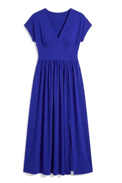 Louche Women's Unity Linen Mix Midi Dress - Cobalt Blue