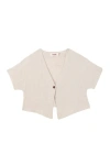 Louche Women's White Cloe Linen Mix Waistcoat Top - Natural