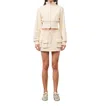 Loucia Alicia Cropped 2-way Zip Up Jacket In Ivory In Multi